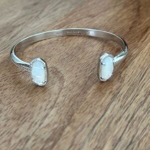 Kendra Scott Silver Cuff Bracelet with Iridescent Stones